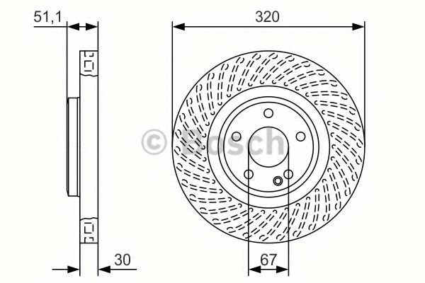 Гальмо дискове переднє 0986479A59 BOSCH