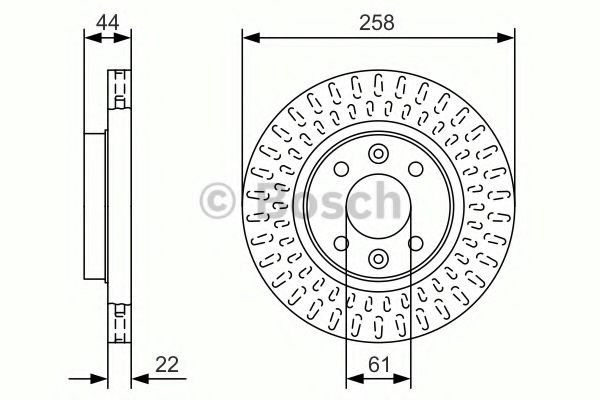 Диск переднього гальма 0986479A86 BOSCH