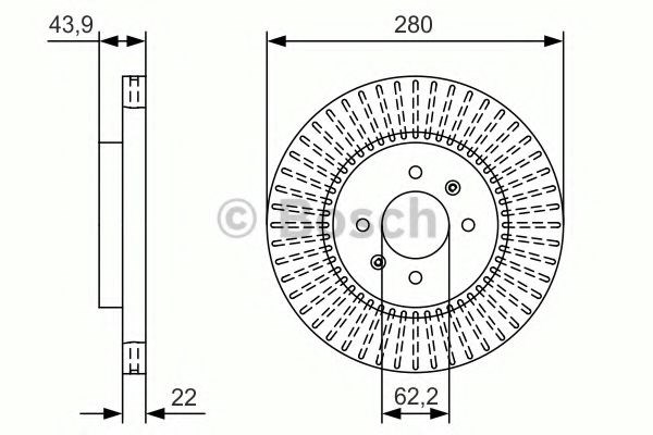 Гальмо дискове переднє 0986479B05 BOSCH