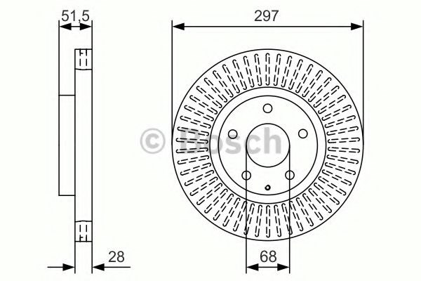 Гальмо дискове переднє 0986479B15 BOSCH