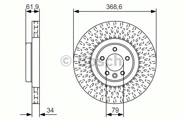 Диск переднього гальма 0986479B18 BOSCH