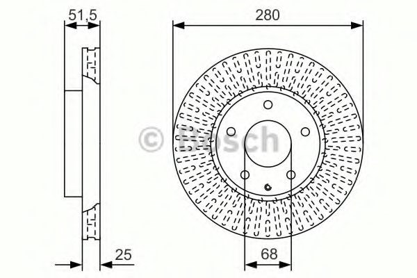 Гальмо дискове переднє 0986479C36 BOSCH