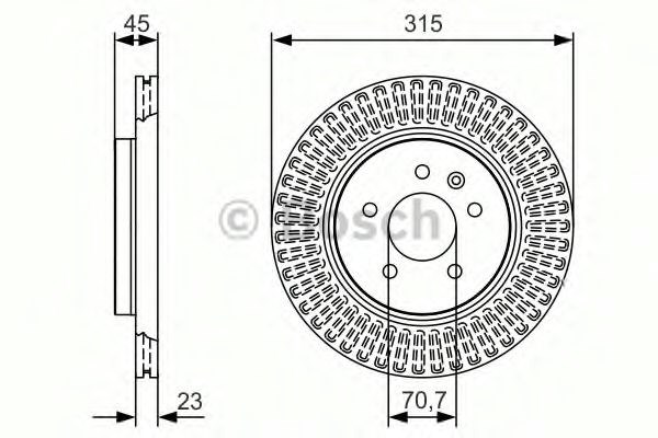 Диск заднього гальма 0986479C46 BOSCH