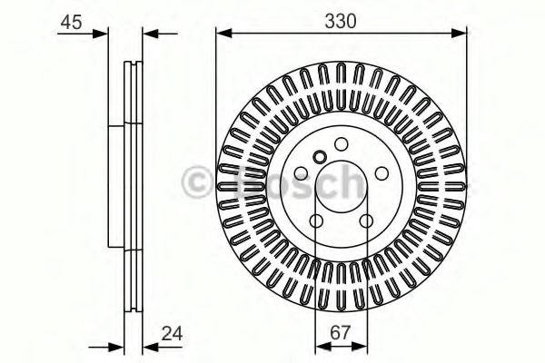Диск переднього гальма 0986479C94 BOSCH