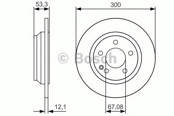 Диск заднього гальма 0986479D12 BOSCH