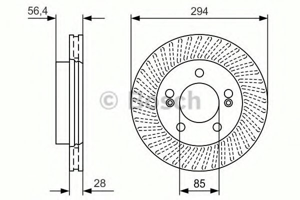 Гальмо дискове переднє 0986479D32 BOSCH