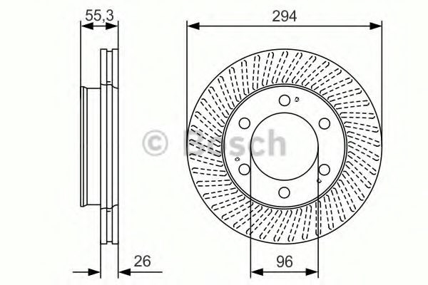 Гальмо дискове переднє 0986479D33 BOSCH