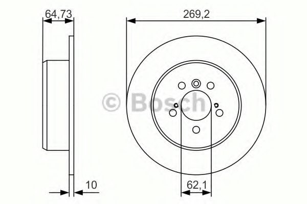 Bosch  toyota диск гальмівний задн. camry 2,2-3,0 96- 0 986 479 R00