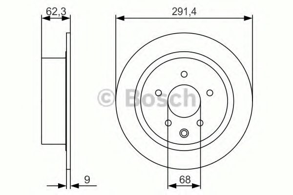 Диск заднього гальма 0986479R14 BOSCH