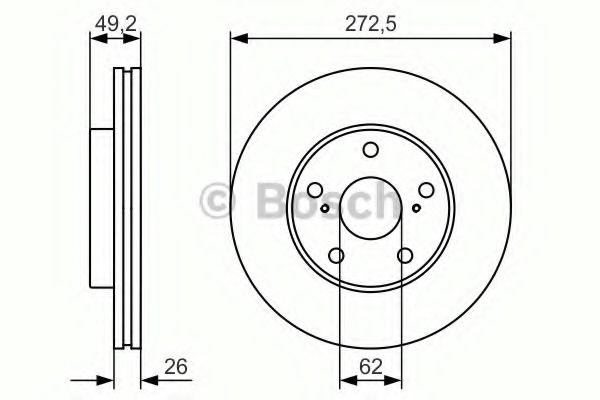 Ротор гальмівний 0986479R45 BOSCH