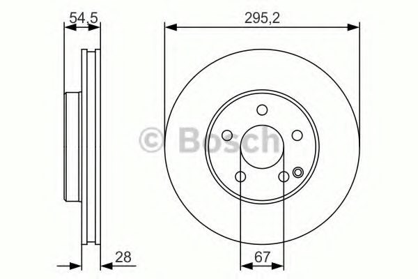 Гальмо дискове переднє 0986479S07 BOSCH