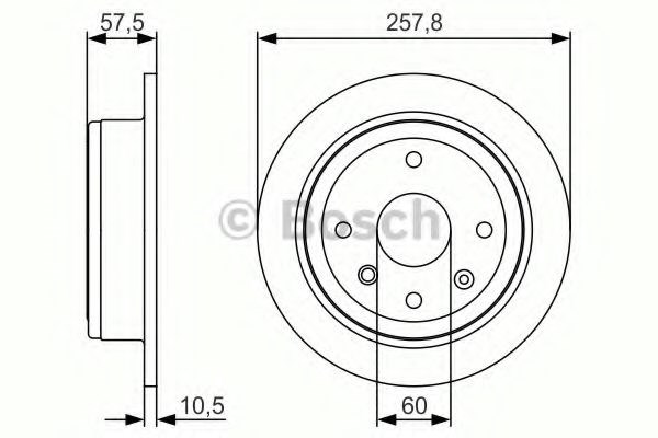Диск заднього гальма 0986479S08 BOSCH