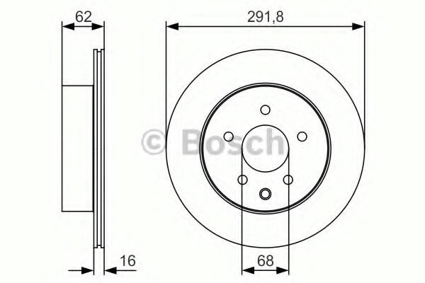 Диск заднього гальма 0986479S31 BOSCH