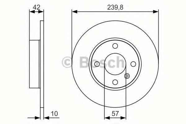 Bosch диск гальмівний задн. opel astra g/h (24010) (4-відв.) 0 986 479 S52