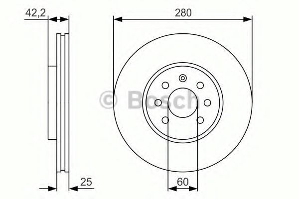 Гальмо дискове переднє 0986479S55 BOSCH