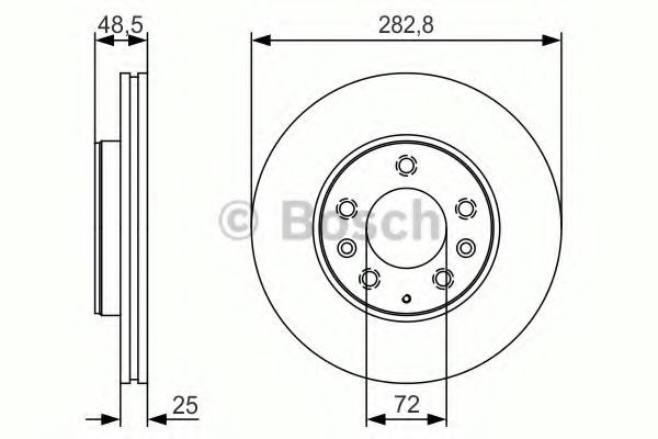 Диск переднього гальма 0986479S60 BOSCH
