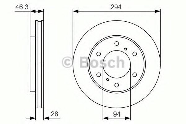 Гальмо дискове переднє 0986479S63 BOSCH