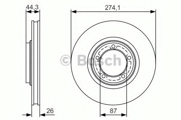 Bosch hyundai диск гальмівний передн.h-1,starex 97- 0 986 479 S79