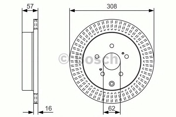 Дискові гальма 0986479T16 BOSCH