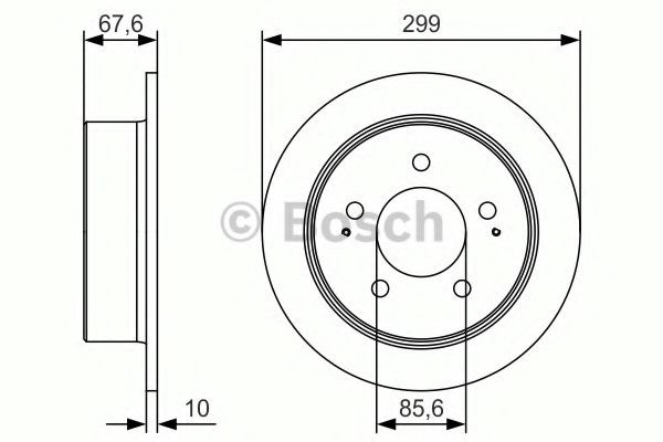 Дискові гальма 0986479U21 BOSCH