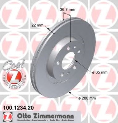 Ротор гальмівний 100123420 ZIMMERMANN