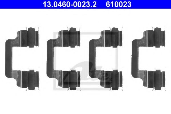 Комплект прижимних планок гальмівного супорту 13.0460-0023.2