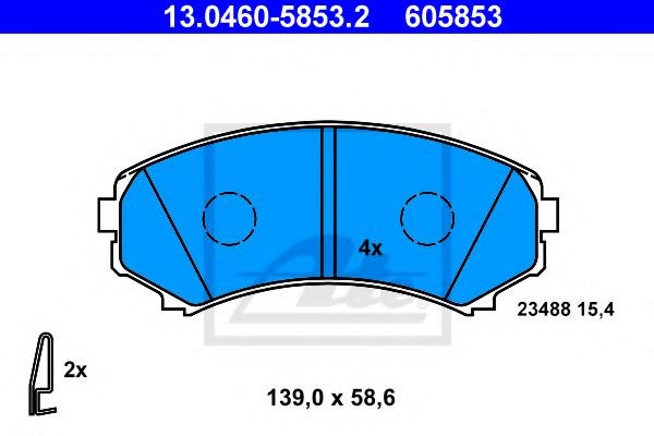 Колодки дискового тормоза, можливий самовивіз 13.0460-5853.2