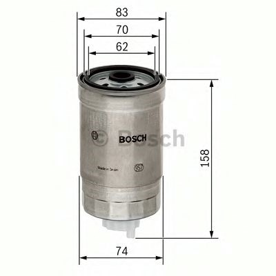 Bosch ,n4329 h=155mm фільтр паливний диз. 1,9tdi: audi a4/6 vw passat 1 457 434 329