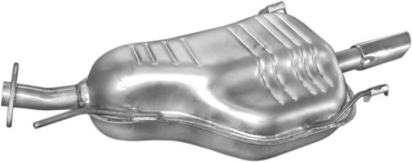 Глушитель (задняя часть) алюминизированная сталь opel astra g 1.8i, 2.0i 16v hb (98-) (17.297) polmostrow 17297