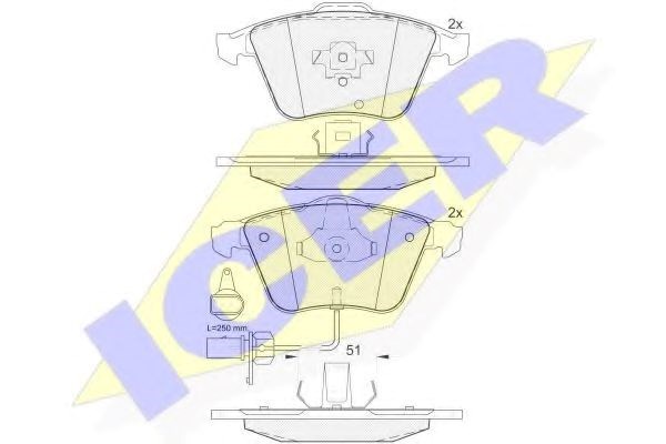 Дискові гальма 181654 ICER