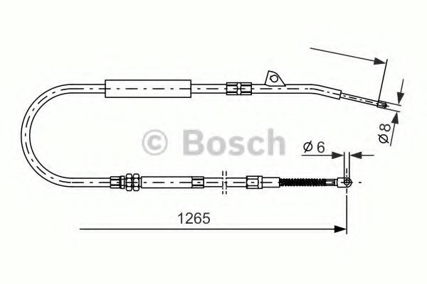 Bosch bmw трос ручного гальма лів. e38 730 1 987 477 533