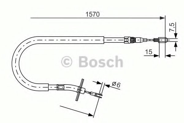 Bosch db трос ручного гальма sprinter 97 1565 1390 лів. 1 987 477 860