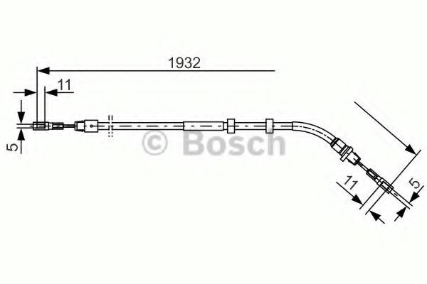 Bosch db трос ручного гальма m-klasa 98- прав. 1 987 477 904