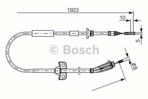 Bosch  volvo трос ручного гальма лів./прав. s60 i 1 987 477 999