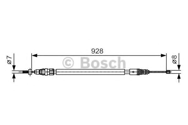 Bosch citroen трос стоян.гальма c4 picasso 05- лів. 1 987 482 000