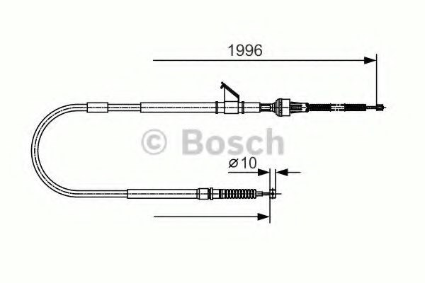 Bosch mitsubishi трос ручн.гальма лів.l200 96- 1 987 482 068