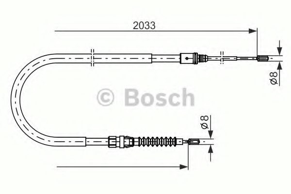 Bosch citroen трос ручного гальма c4 ii/ds4 09- 1 987 482 190