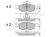 Колодки передні 2202742 METELLI