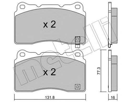 Колодки передні 2202885 METELLI