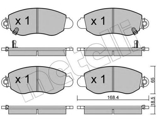 Колодки гальмівні передні, дискові 2203200 METELLI