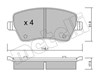 Колодки гальмівні передні, дискові 2204850 METELLI