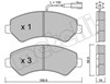 Колодки передні 2207090 METELLI