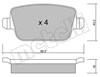 Колодки гальмові задні, дискові 2207800 METELLI