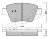 Комплект задніх колодок 2208890 METELLI