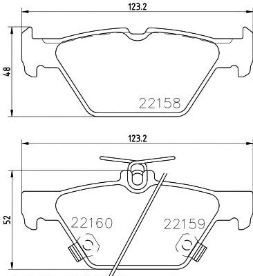 Задні колодки 2215801 TEXTAR