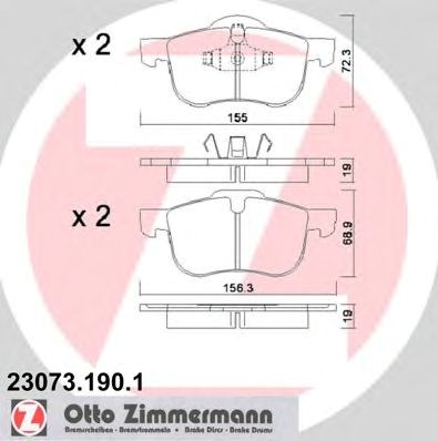 Гальмівні колодки 230731901 ZIMMERMANN