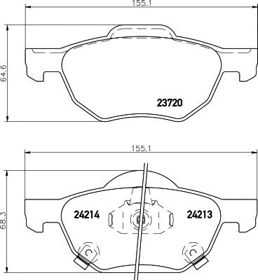 Гальмівні колодки 2372001 TEXTAR