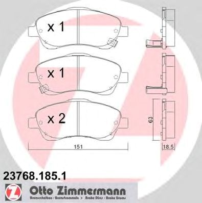 Гальмівні колодки 237681851 ZIMMERMANN