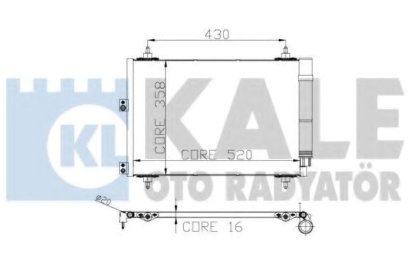 Kale citroen радіатор кондиціонера (конденсатор) berlingo, xsara picasso, peugeot partner 05- 242900