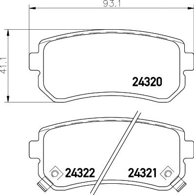Задні колодки 2432001 TEXTAR